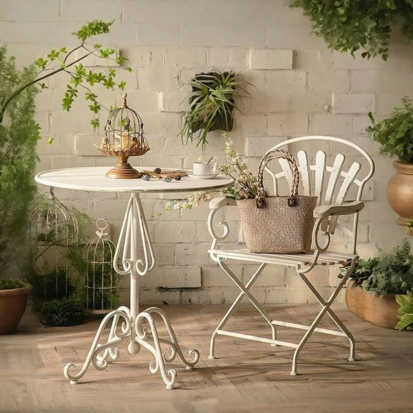 Antonia Outdoor Garden Dining Table Set, Iron-Rit Concept-Rit Concept