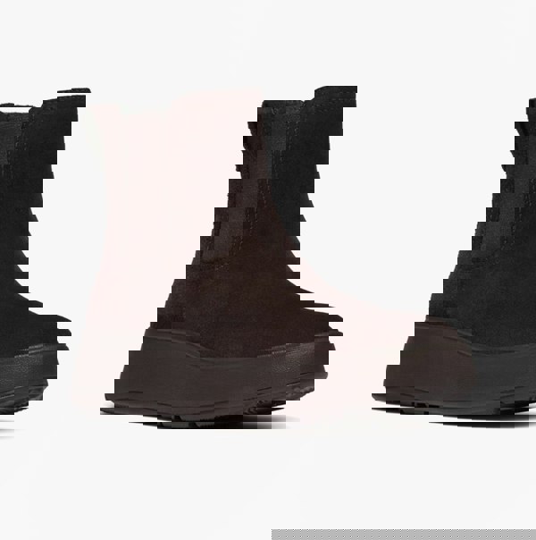 FitFlop F-MODE STITCH WARM SUEDE Ladies Chelsea Boots Chocolate Brown