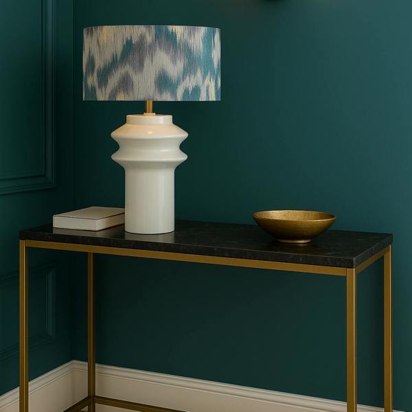 Pagazzi Lighting Imara White Shaded Table Lamp