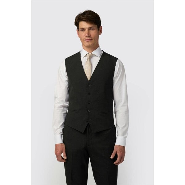 Limehaus Regular Fit Charcoal Waistcoat