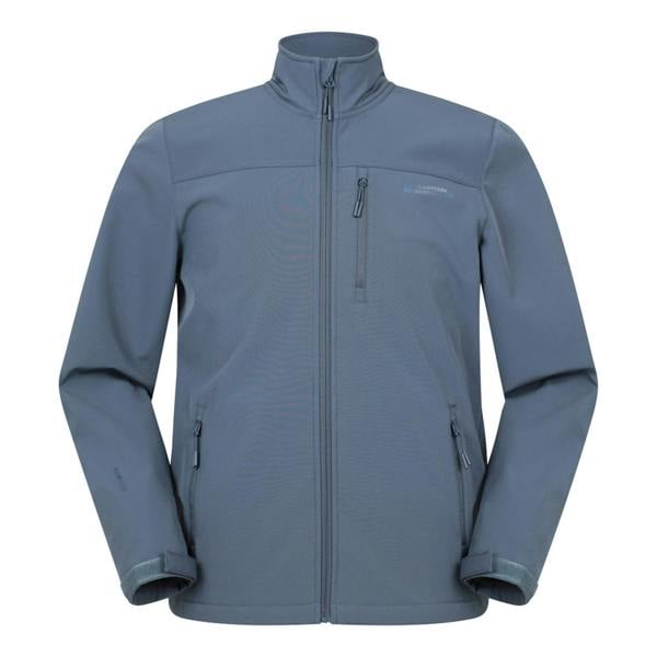 Mountain Warehouse Mens Grasmere Water Resistant Soft Shell Jacket - Blue