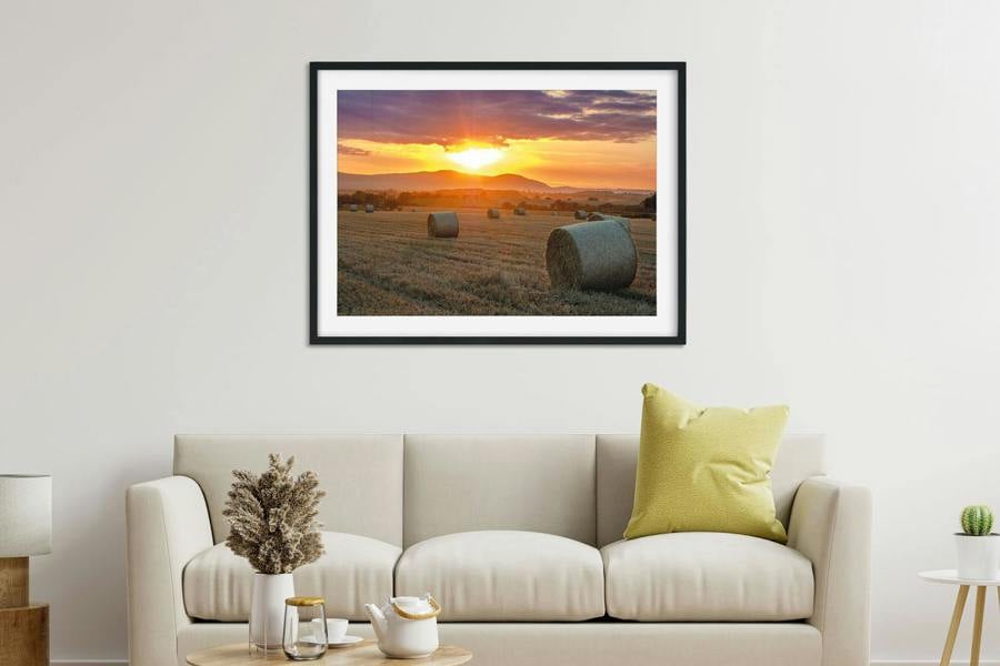 sunset countryside photographic wall art