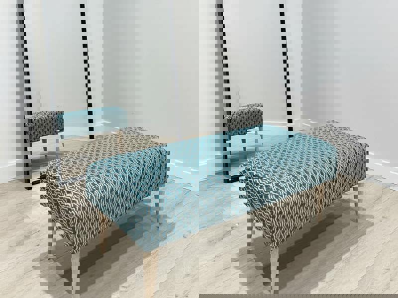 PREMIUM PATTERN FABRIC FOOTSTOOL POUFFE FOOTREST TABLE - ISTOOLS