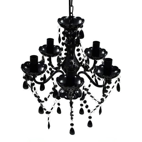 Berkfield BLACK Crystal Light 5 Bulb