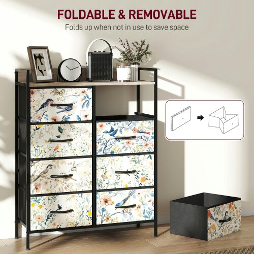 Wyld Haus Tonona Wooden White 8 Drawer Storage Chest