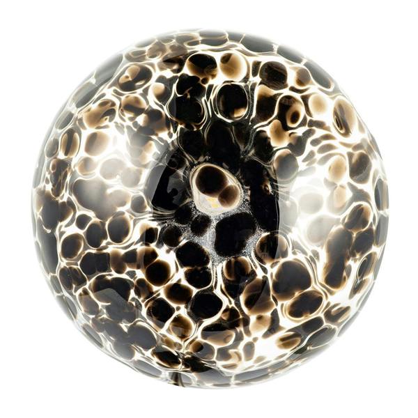 Stylish Pair of Round Black Snowflake Glass Shades for G9 Lamp Holders Image 5