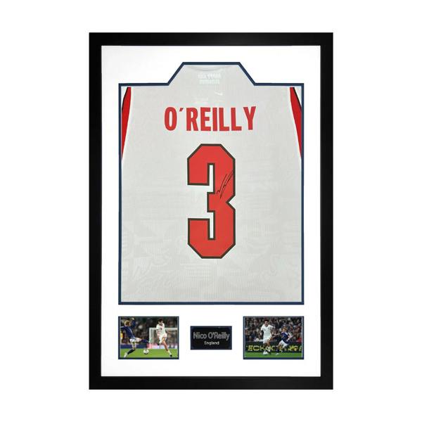 Nico O'Reilly Signed England Premium Frame