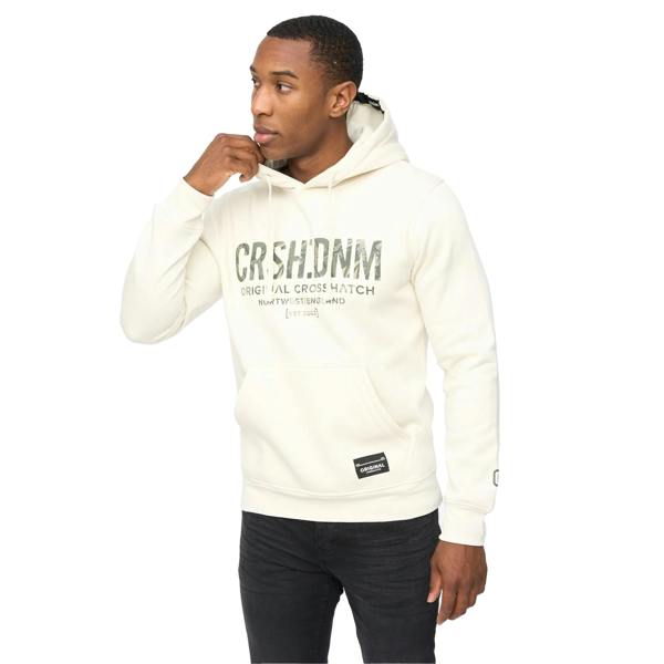 Crosshatch Mens Campbox Hoodie - Off White - 