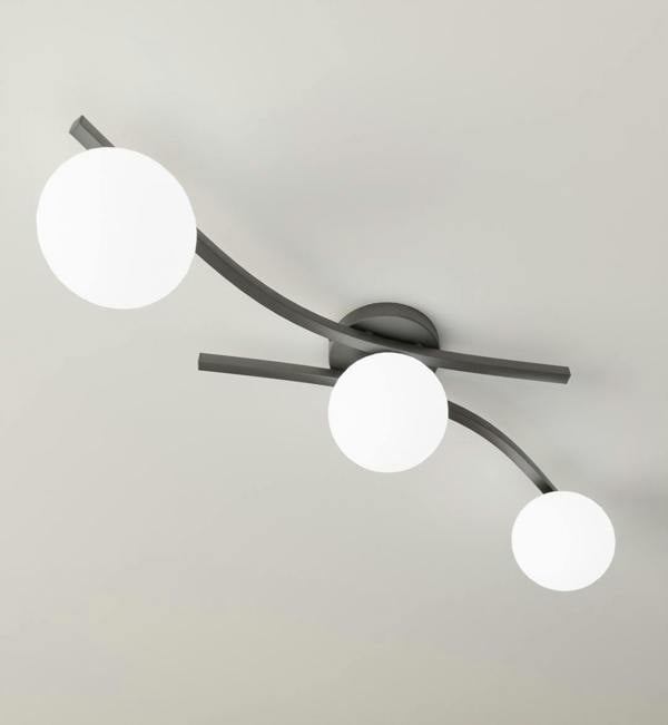 Emibig OPUS Ceiling lamp 3 x E14 Black with White Shade