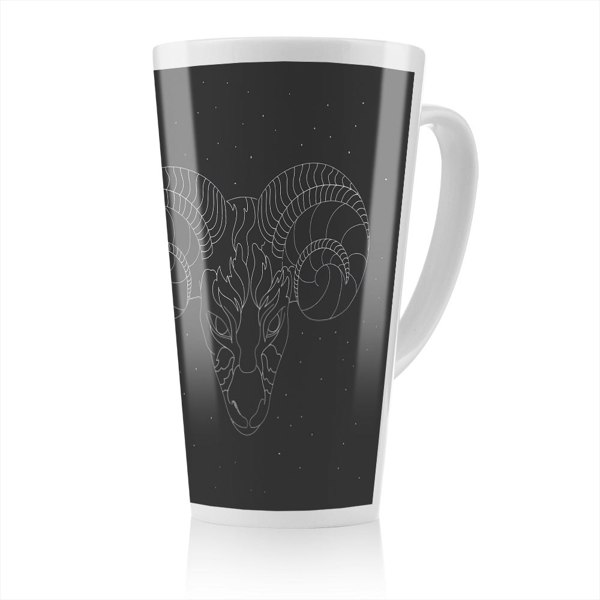Benjamin Tate Design Aries Zodiac Sign Dining Latte Mug