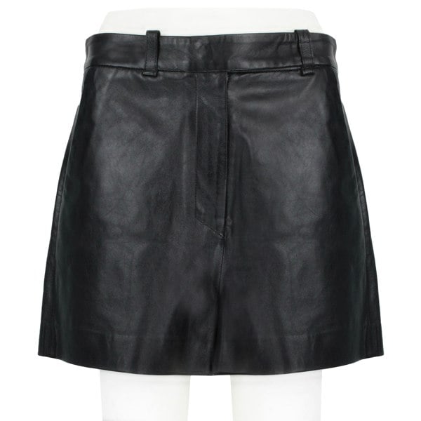 Proenza Schouler luxurious black leather shorts