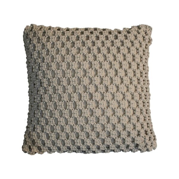 Wyld Haus Set of 2 Riomaggiore Natural White Macrame Cushion Covers