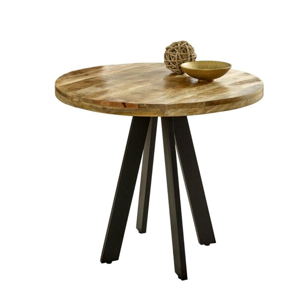 Wyld Haus California Round Solid Wood and Metal 4 Seater Dining Table