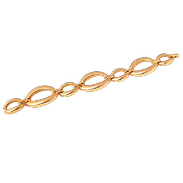 Gold Trip Vintage Brushed Oval Link Bracelet