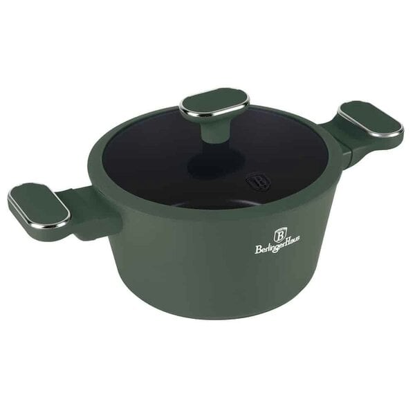 Berlinger Haus Casserole with lid, 20 cm Berlinger Haus BH8200 Matte Green