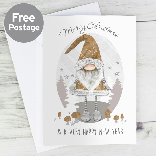 Personalised Memento Company Personalised Christmas Gonk Card