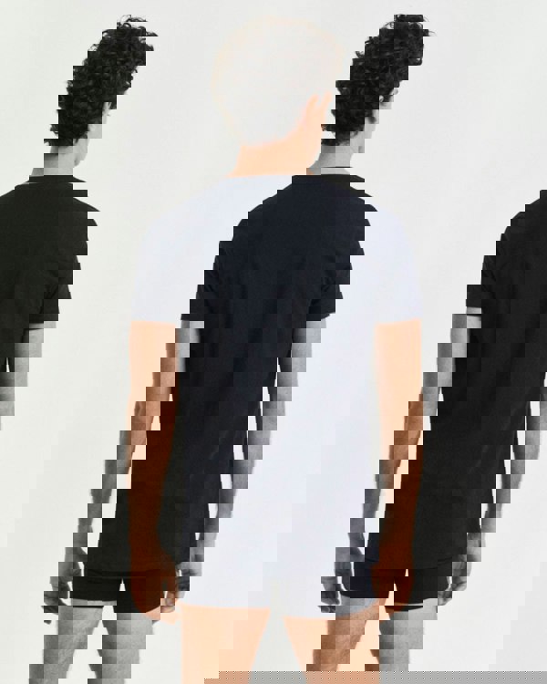 GANT 2-Pack Mens Crew Neck T-Shirts - 5 Black