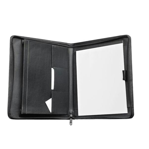 MidOcean Leather A4 Conference Folder - Black - 