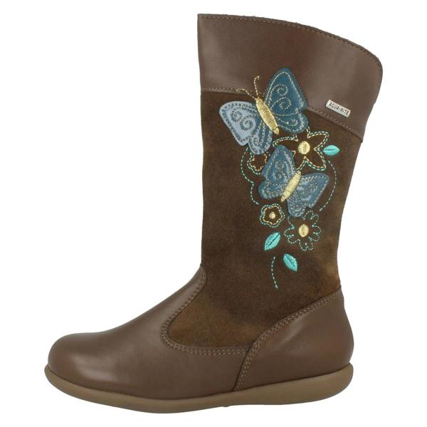 Start-rite Girls Aqua Rite by Startrite Mid Calf Decorative Boots Aqua Flutter