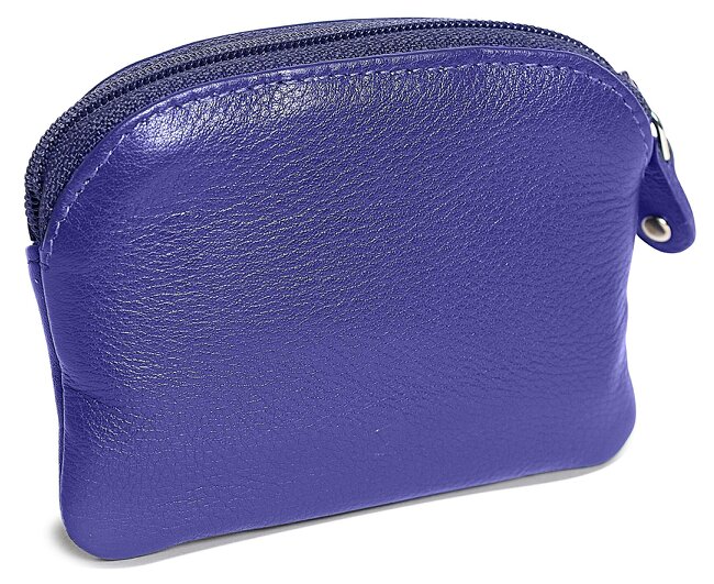 SADDLER Compact Leather Zip-Top Coin Purse "Molly" – Handmade by Saddler | RFID Protected & Gift Boxed | With Front Pocket & Interior Key Ring