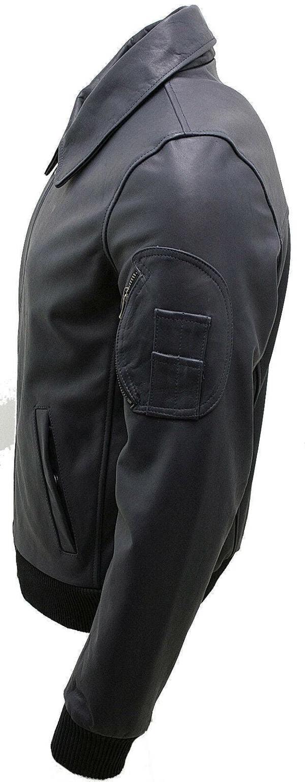 Infinity Leather Mens Cowhide Analine Leather A2 US Airforce Bomber Jacket