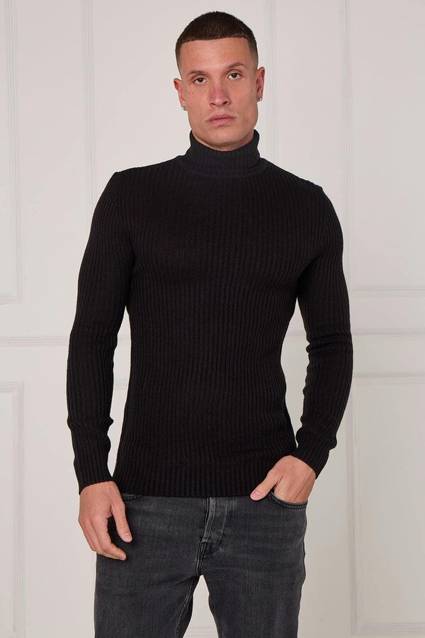 Men’s Ribbed Turtleneck Jumper