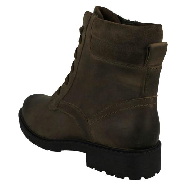 Clarks Ladies Clarks Lace Up Detailed Ankle Boots Orinoco2 Spice