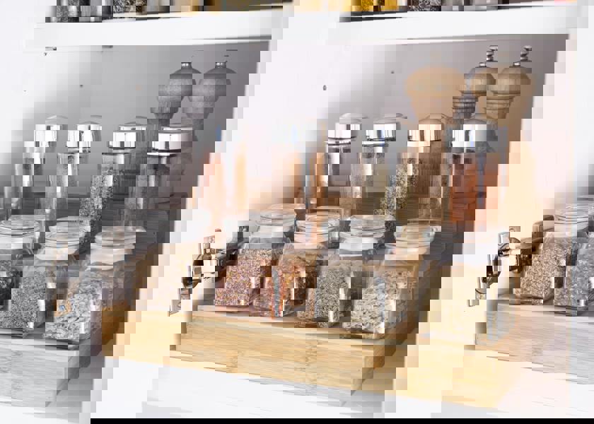 Copco Bamboo Cupboard Shelved Organiser