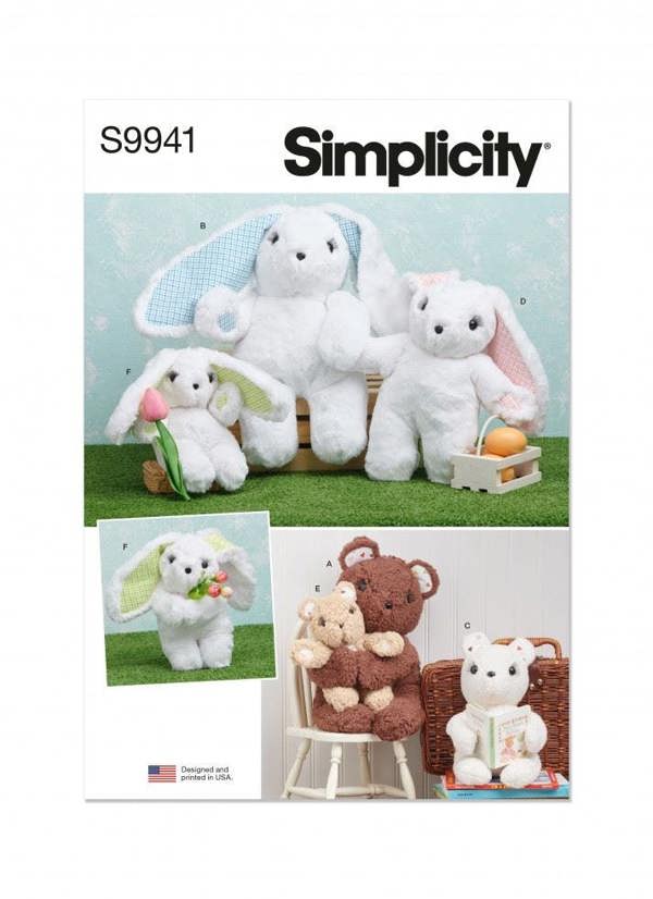 Simplicity Sewing Pattern 9941, Toys OS (One Size) - Intermediate