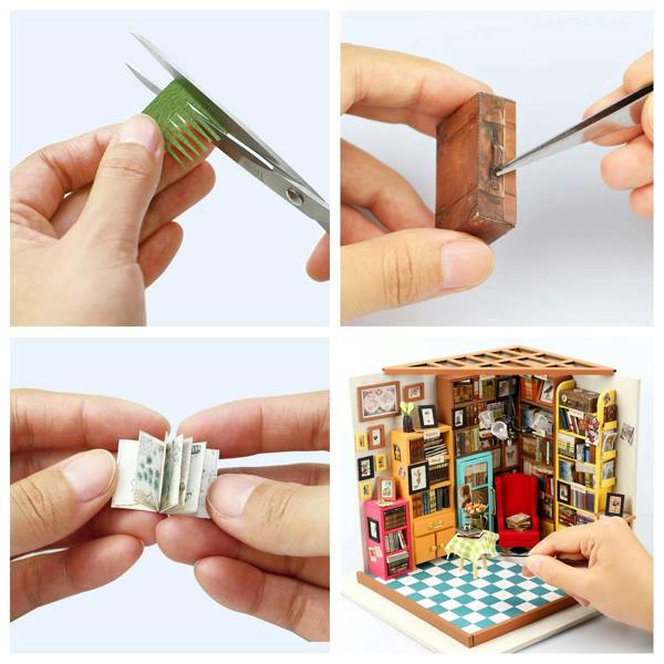 Dyzi 221 Piece Sam’s Study Miniature Library 3D Puzzle