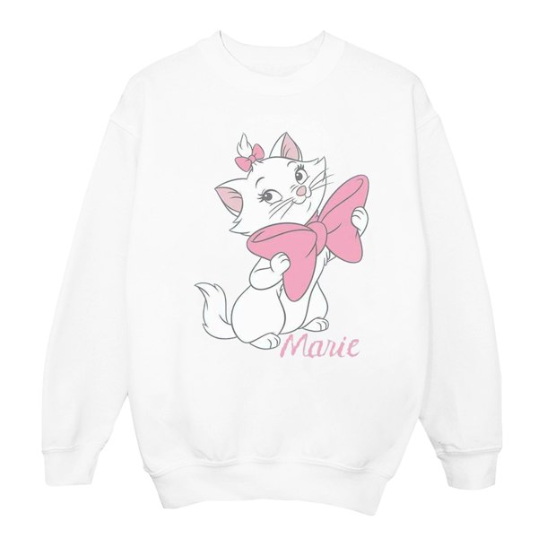 Disney Girls Aristocats Marie Bow Sweatshirt - White