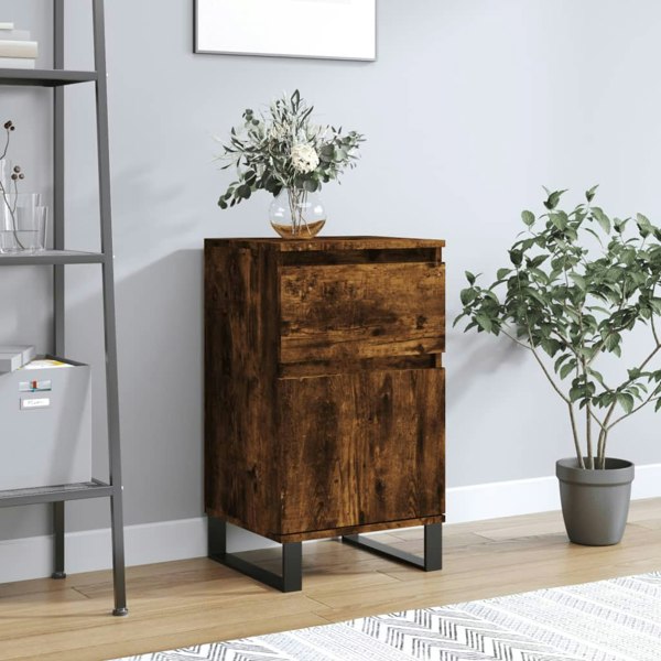 Berkfield Sideboard Smoked Oak 40x35x70 cm Engineered Wood