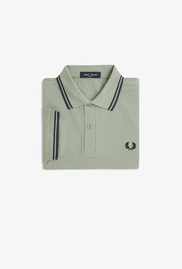 Fred Perry Twin Tipped Polo Shirt - Sage Green