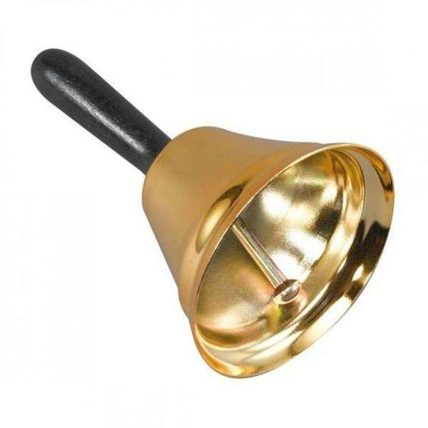 16cm Santa Claus Fancy Dress Gold Hand Bell for Christmas Parties and Seasonal Decoration image 3