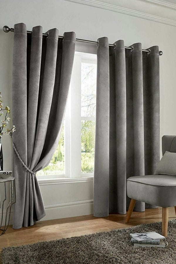 Alan Symonds Velvet Blackout Eyelet Curtains