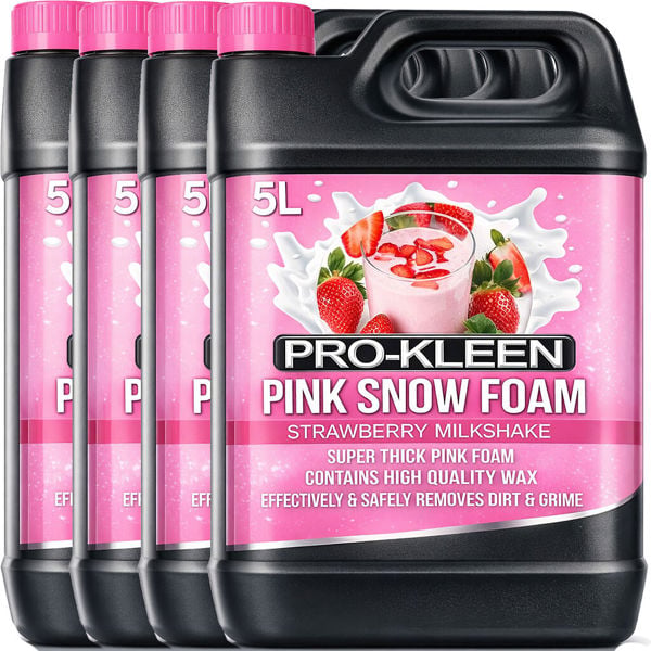 ProKleen Pro-Kleen 20L Strawberry Milkshake PINK Snow Foam with Wax Super Thick & Non-Caustic Foam