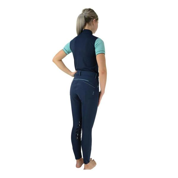 HyFASHION Childrens/Kids Mizs Beatrice Silicone Breeches - Navy/Peppermint Green - 