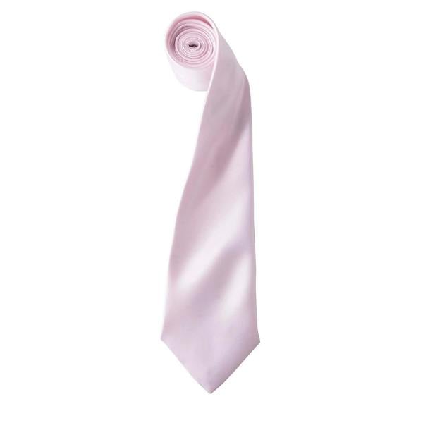 Premier Unisex Adult Colours Satin Tie - Pink