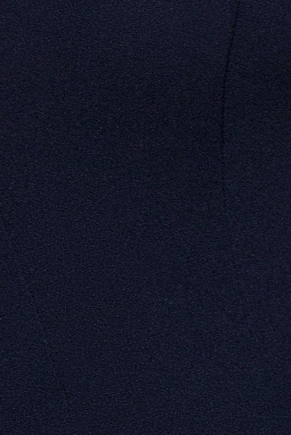 Capped Sleeve V Neck Pleated Fit & Flare Maxi Dress - Navy Blue DR5117