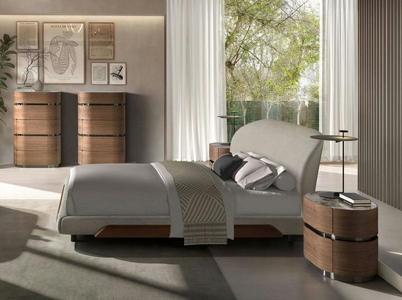 Angel Cerdá Light grey fabric bed 7222