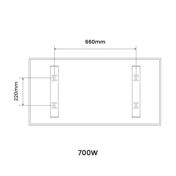 Mirrorstone Heating 700W Classic Infrared Heating Panel