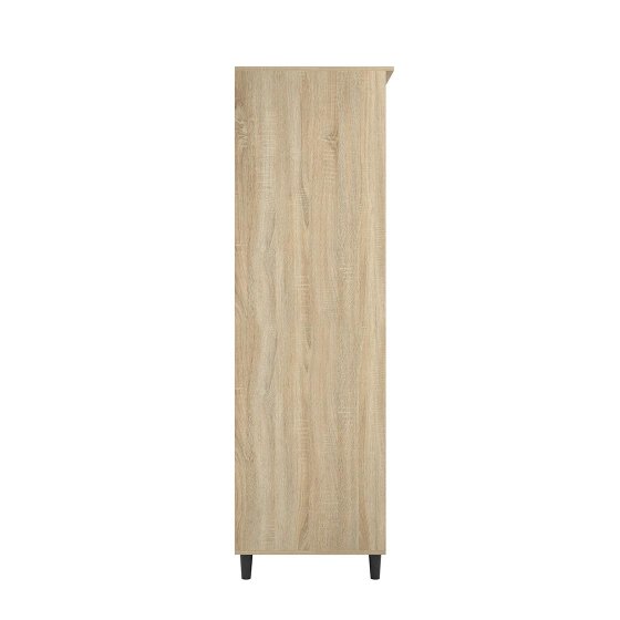 Wyld Haus Skerries 2 Door Chevron Wardrobe Natural Oak Wood 2 Drawers