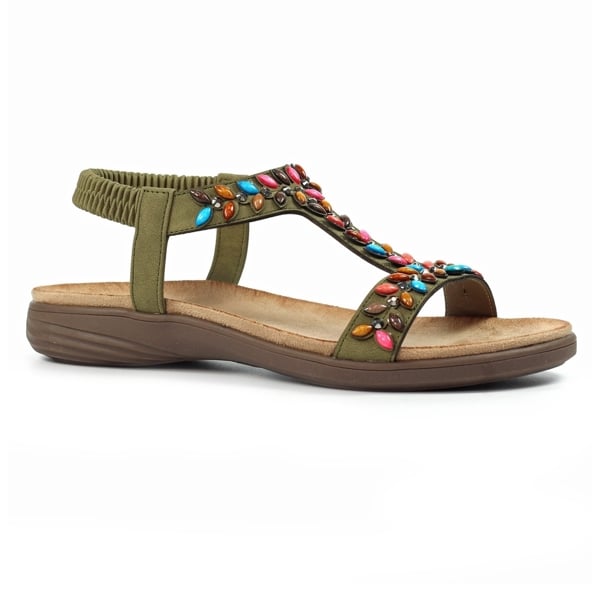 Lunar Womens Ravello Sandals - Khaki Green