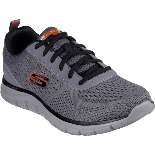 Skechers Track Leshur Polyester Men's Charcoal/Orange Trainers