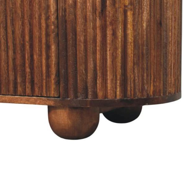 Artisan Furniture Solid Wood Ridgefront Chest – Roasted Almond, 3 Drawers, Brown