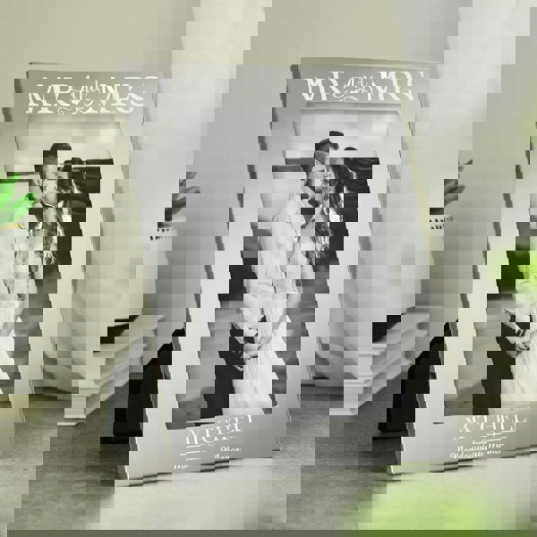 Personalised Memento Company Personalised Mr & Mrs 5x7 Silver Photo Frame