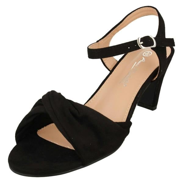 Anne Michelle Ladies Anne Michelle Mid Heel Casual Wide Fit Sandals F12111