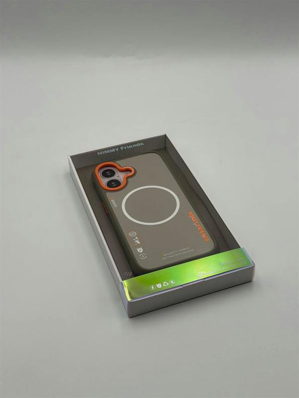 Nimmy Friends Nimmy Cool & Cute 2.0 Case with MagSafe for iPhone 17 6.3" Grey Orange - N-YJKM-CX2.0-IP17-05-A