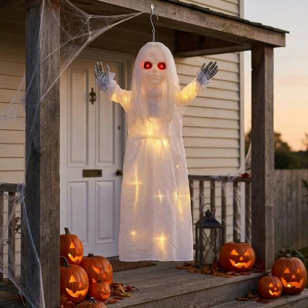 Garden Greatness Hanging Light Up Haunted Ghost Girl