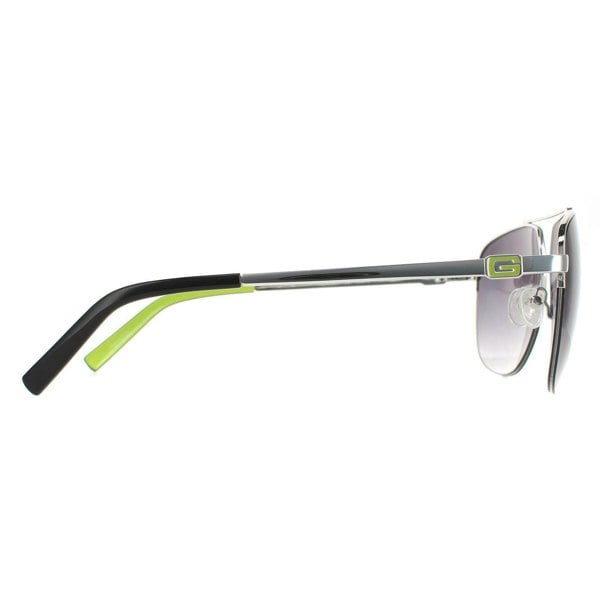 Guess Sunglasses GF5065 10B Shiny Light Nickeltin Smoke Gradient